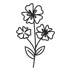 flower doodle icon transparent background