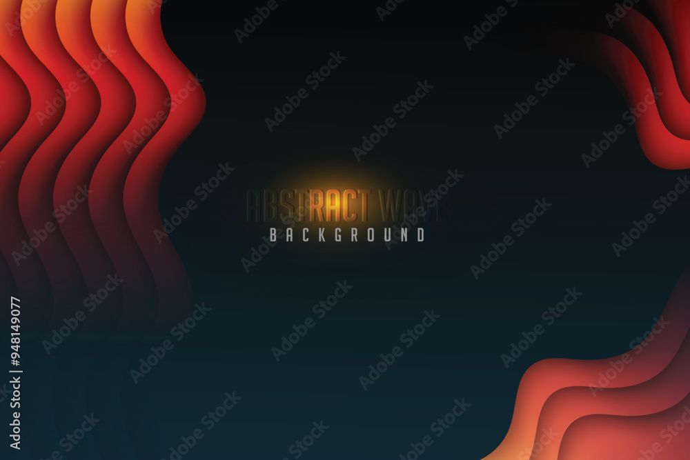 Poster gradient color waving background design. abstract background banner design. modern background design