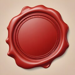 Red Wax Seal Mockup Old Sealed Empty Stamp Illustration Isolated Graphic Design