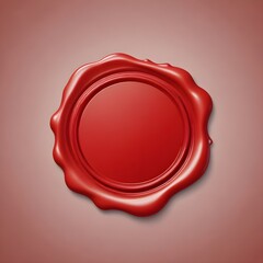 Red Wax Seal Mockup Old Sealed Empty Stamp Illustration Isolated Graphic Design