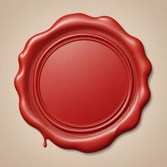 Red Wax Seal Mockup Old Sealed Empty Stamp Illustration Isolated Graphic Design
