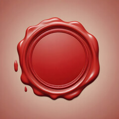 Red Wax Seal Mockup Old Sealed Empty Stamp Illustration Isolated Graphic Design