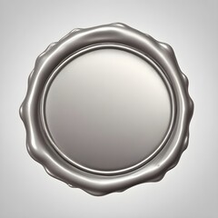 Silver Wax Seal Mockup Old Sealed Empty Stamp Illustration Isolated Graphic Design