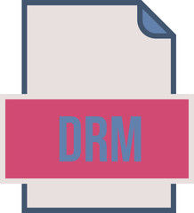 DRM File icon fill and outline crisp corners
