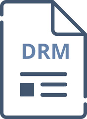 DRM File icon minimal outline with symbols