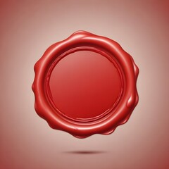 Red Wax Seal Mockup Old Sealed Empty Stamp Illustration Isolated Graphic Design