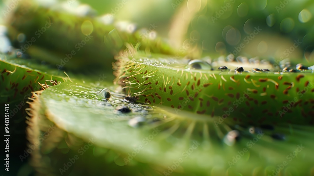 Aufkleber kiwi fruit cut into quarters with soft and fuzzy skin visible