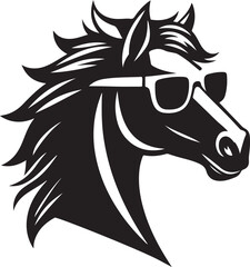 Horse Head wearinHorse head vector, Sunglass horse illustration, Horse head clipart, Cool horse art, Sunglasses horse design, Vector horse head, Horse wearing sunglag sunglass vector art illustration