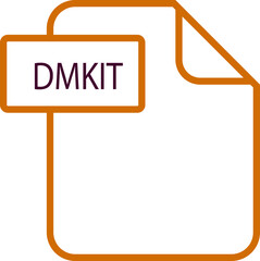 DMKIT File format icon rounded  outline