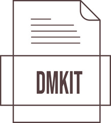 DMKIT File icon crisp thick outline sharp corners