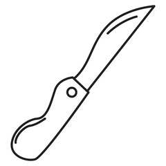 Obraz premium knife doodle icon transparent background