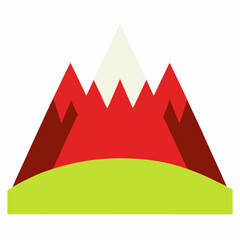 Mountain Vector Art on White Background