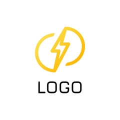 Creative design logo lightning round concept	