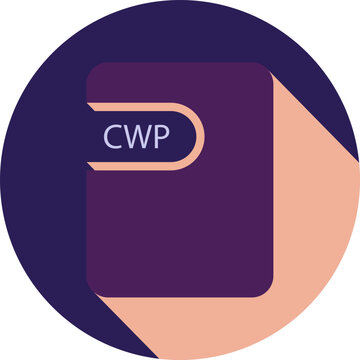 CWP File icon black shadow with rounded corners in circular