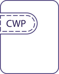 CWP File icon thick black outline