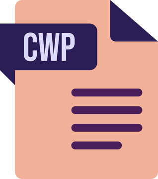 CWP File icon with folded style document