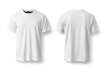 Fototapeta premium Dive into this innovative and stylish mockup that showcases a classic white oversize tshirt, beautifully displaying both front and back views, perfect for all your creative design needs