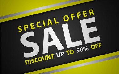 Sale creative banner design flyer for shopping discount. Clearance offers and seasonal sales