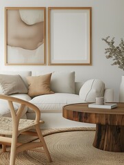 Modern home room interior with sofa and chair