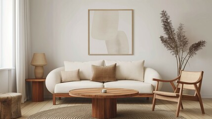 Modern home room interior with sofa and chair