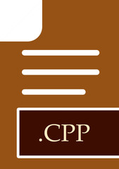 CPP File format icon fill inside