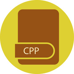 CPP File format icon circular shape