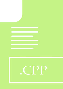 CPP File format icon fill insidse with symbol