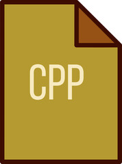 CPP File icon fill crisp corner