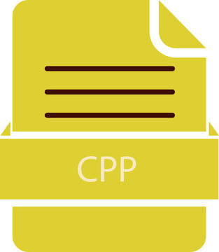 CPP File icon black color and lines