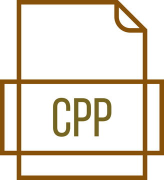 CPP File icon crisp thick outline shar