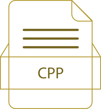 CPP File icon black outline
