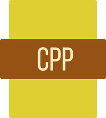 CPP ip file extension icon color fill outer flat
