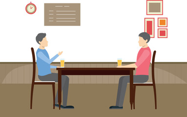 The boys are drinking beer at the bar.