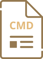 CMD File icon minimal outline with symbols