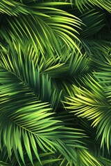Coconut tree leaf abstract background seamless