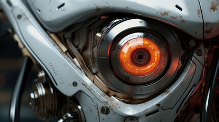 Obraz premium Intense Close-up of a Person's Expressive Eye and Facial Features