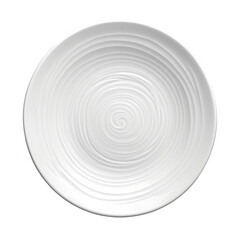 Obraz premium White Ceramic Plate Isolated on a Transparent Background