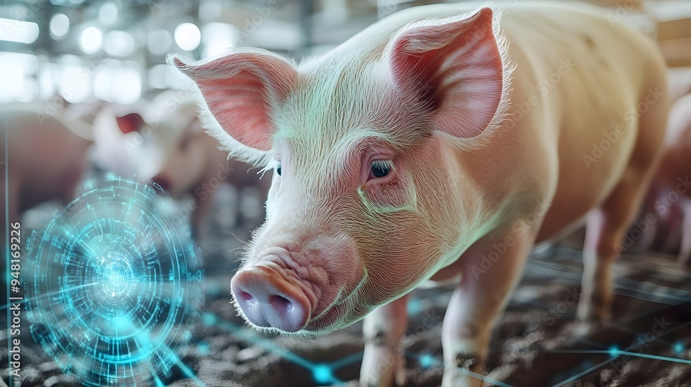 Aufkleber sensors monitoring smart pig farm for precision management
