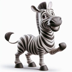 zebra cartoon isolated on white