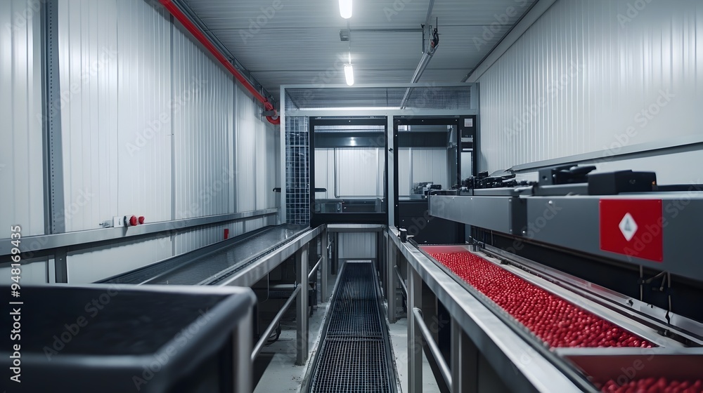 Aufkleber automated feeding system in a modern pig farm for efficient production