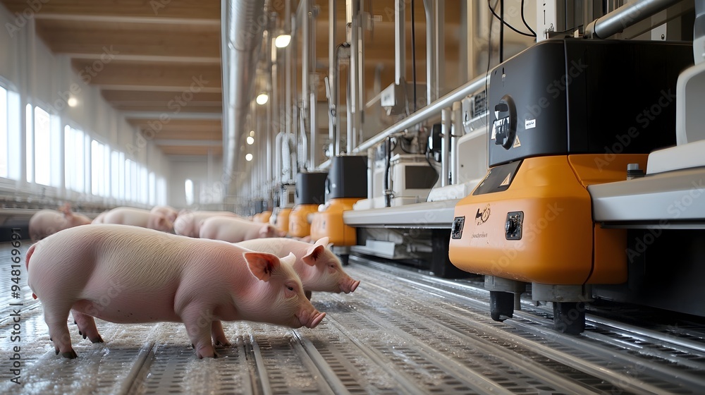 Aufkleber robotic systems automating pig farm hygiene and care for efficient management