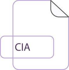 CIA File extension icon RAW thicker outline