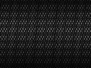 Black metal texture steel background. Perforated metal sheet.