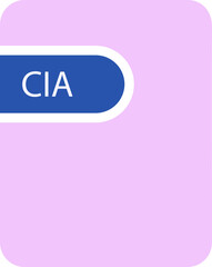 CIA File icon black fill and empty for symbol