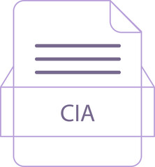 CIA File icon black outline