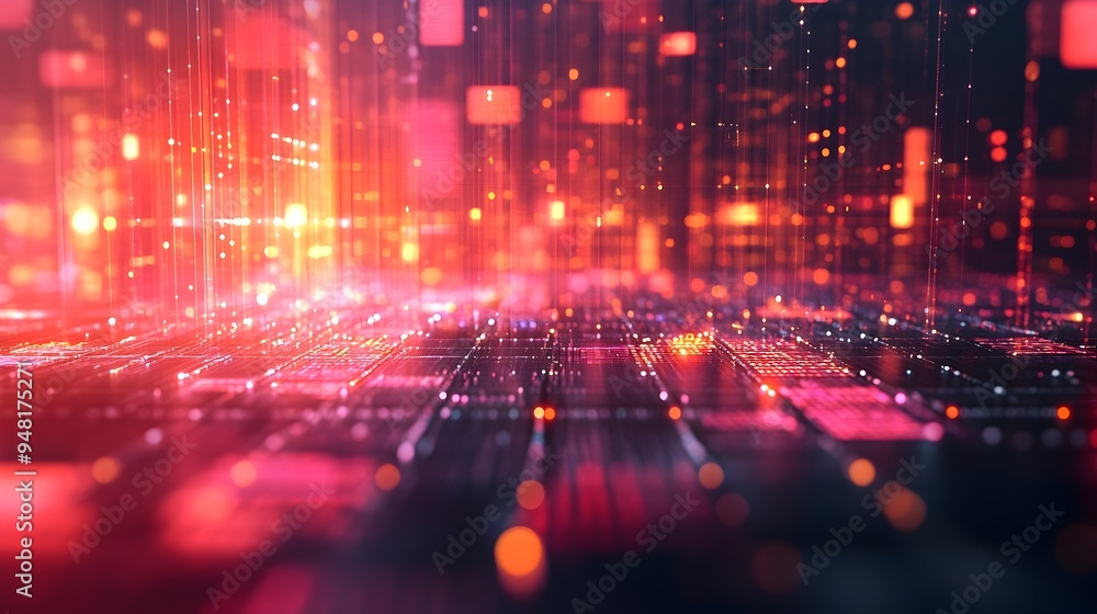 Poster visualizing the digital infrastructure of a modern website