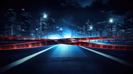 City Streets Awash in Glowing Car Lights at Night