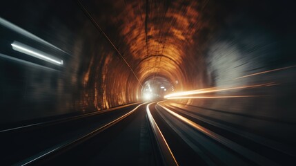 Diminishing Perspective: City Lights Blur Into the Vanishing Point