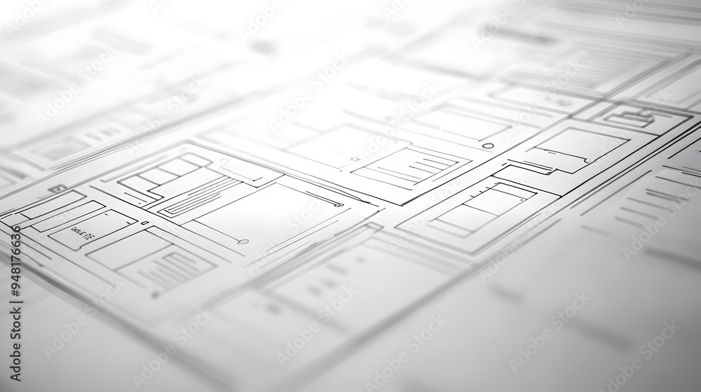 Poster wireframed website layout showcasing intuitive navigation and seamless user experience