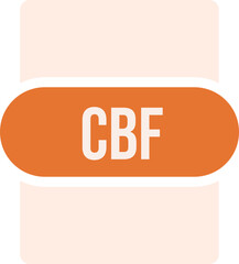 CBF File extension icon rounded and color fill